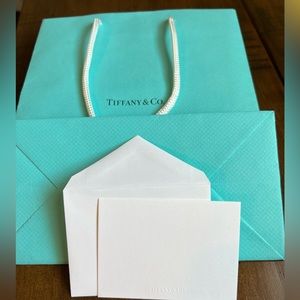 TIFFANY & CO gift bag, tissue paper and card